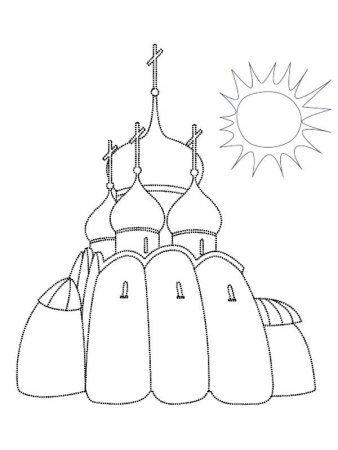 Храм раскраска