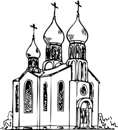 Церковь рисунок раскраска (23 фото)