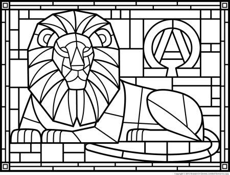 Витраж раскраска