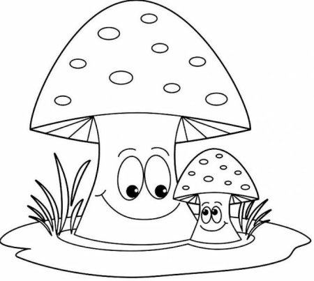 Мухомор раскраска для детей