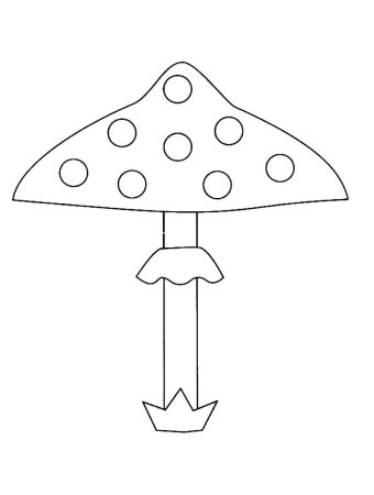 Мухомор раскраска