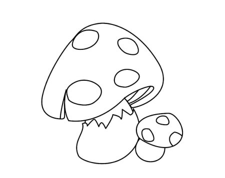 Гриб мухомор раскраска для детей