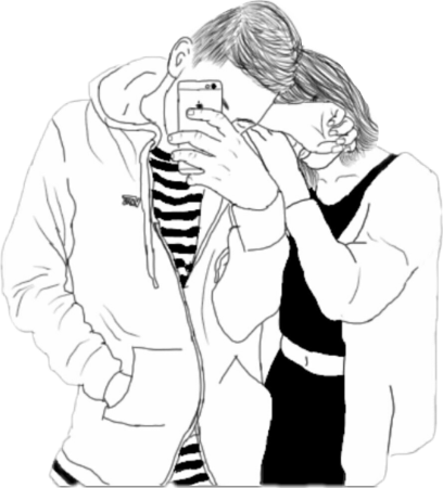 Раскраска девушка и мужчина