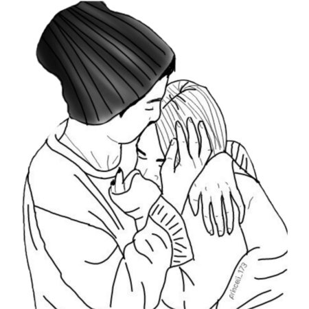 Раскраска влюбленная пара