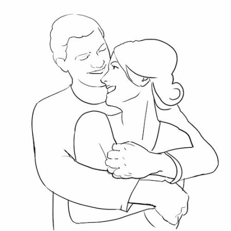 Раскраски для влюбленных пар