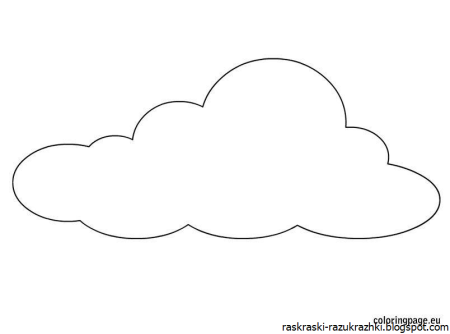 Облако раскраска для детей