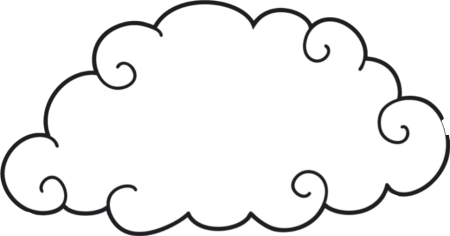 Облако раскраска