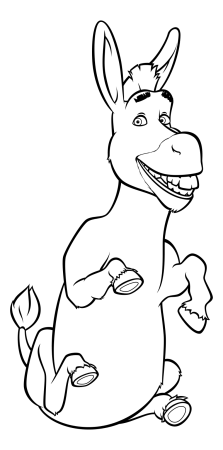 Осел трафарет