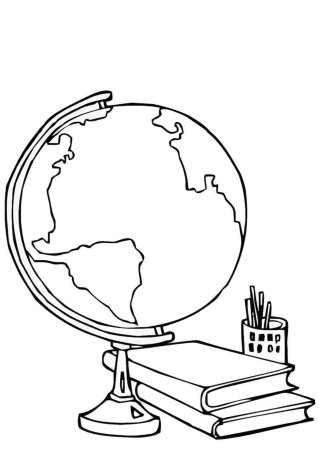 Глобус раскраска