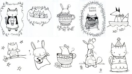 Скетчи для раскрашивания