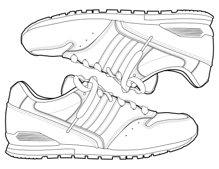 Кроссовки раскраска