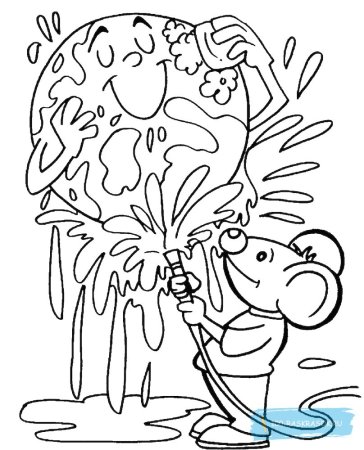 Экологический плакат раскраска