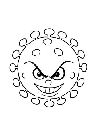 Вирус раскраска