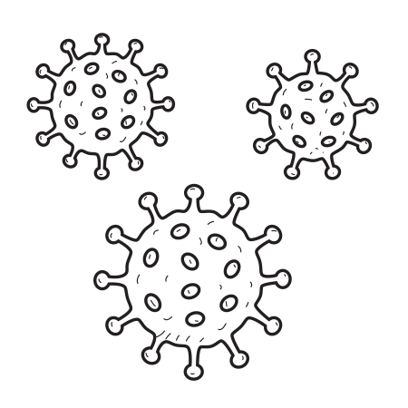Вирус раскраска для детей