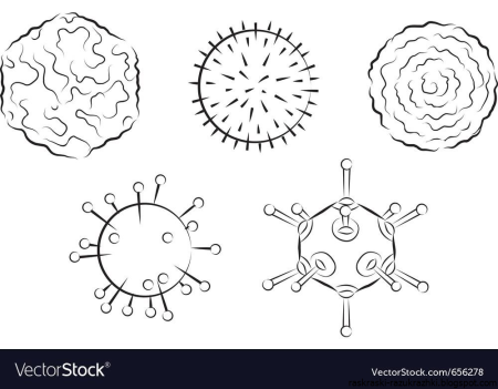 Раскраска вирусы и микробы для детей