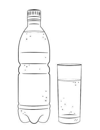 Изображения по запросу Вода бутылка раскраска