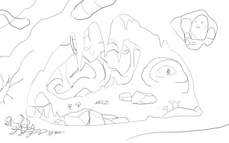 Пещера карандашом