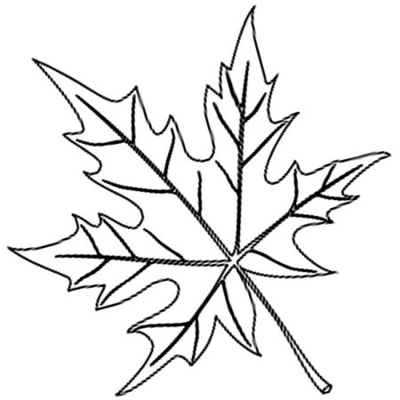 Листочки клена раскраска