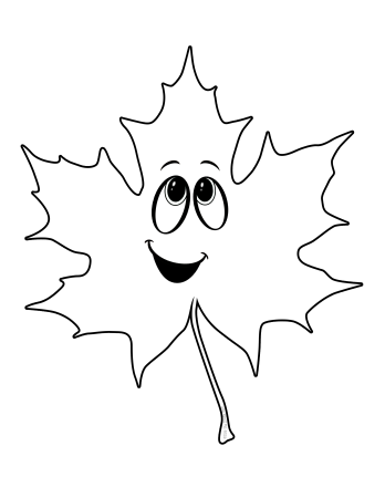 Кленовый лист раскраска