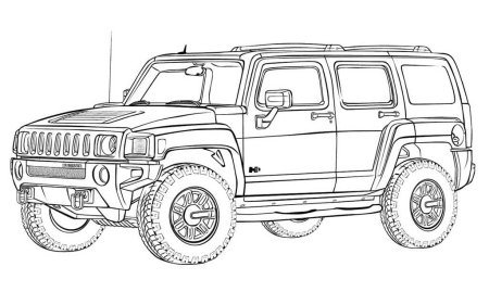 Джип Гранд Чероки разукрашка