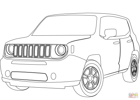 Раскраска джип Гранд Чероки
