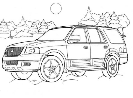 Раскраска Jeep Wrangler Rubicon