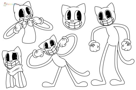 Картун Кэт раскраска