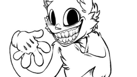 Мультяшный кот монстр