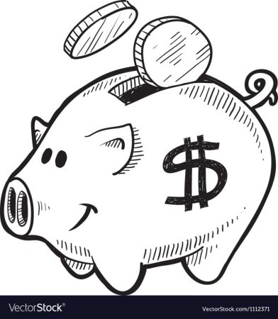 Копилка раскраска