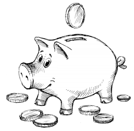 Копилка раскраска для детей