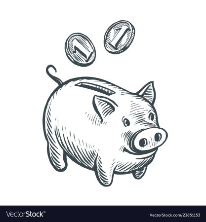 Копилка черно белая