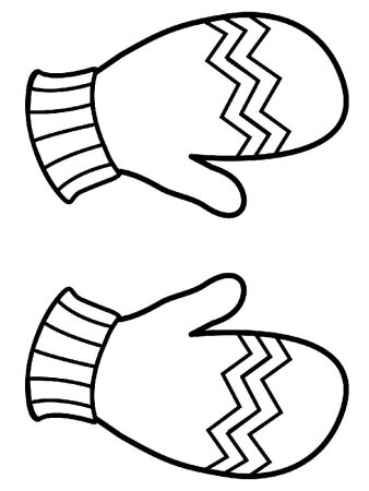 Раскраска. Рукавичка