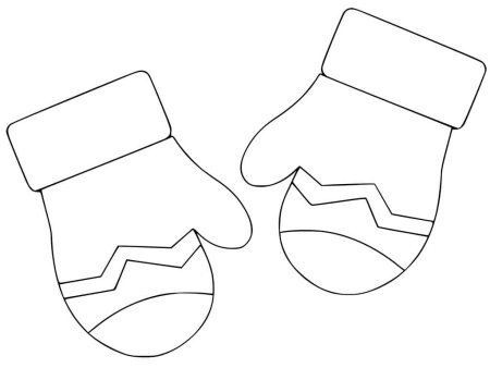 Варежки с орнаментом раскраска