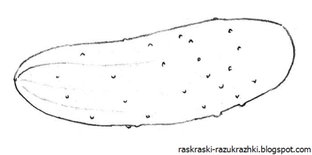 Огурец раскраска