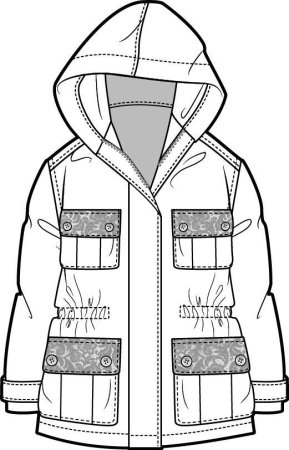 Куртка раскраска