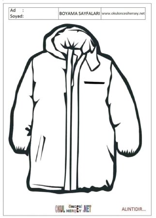 Куртка детское раскраска