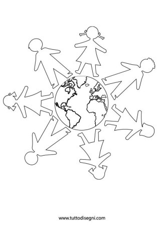 Раскраска Дружба народов для детей