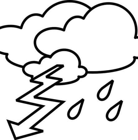 Молния раскраска
