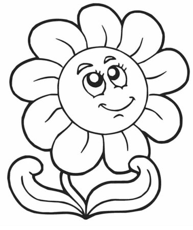 Цветы. Раскраска для малышей