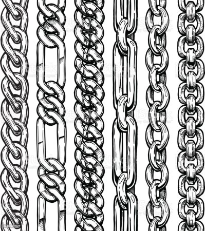 Раскраска цепочка для детей