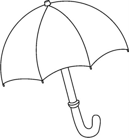 Симпатичные зонтики — раскраска