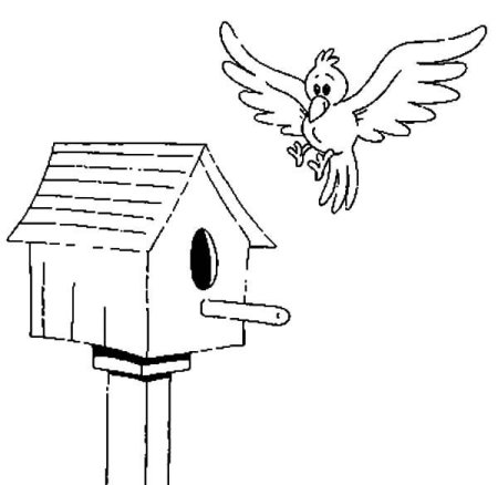 Скворечник раскраска