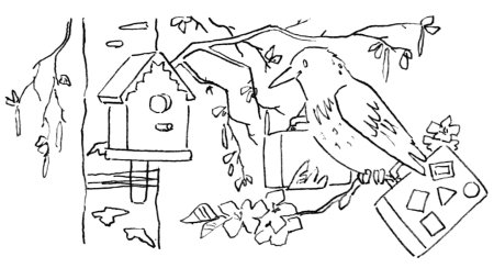 Скворечник раскраска для детей