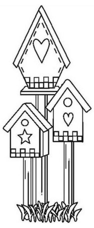 Скворечник раскраска для детей