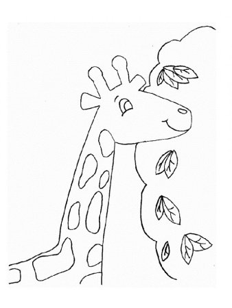 Жираф для раскрашивания детям