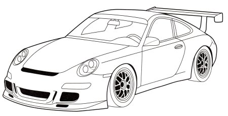 Порше 911 gt3 раскраска