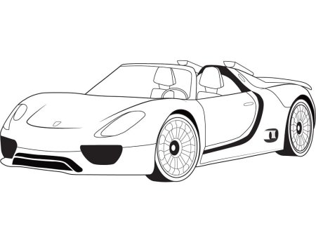 Раскраска Порше 918