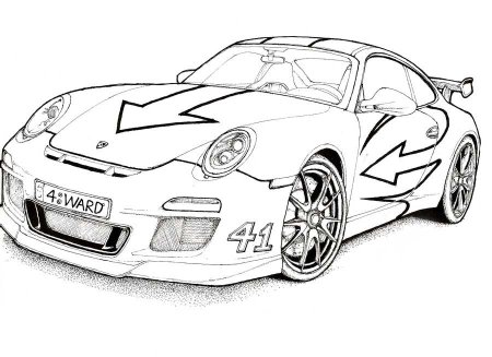 Раскраски Porsche 911 gt3 RS