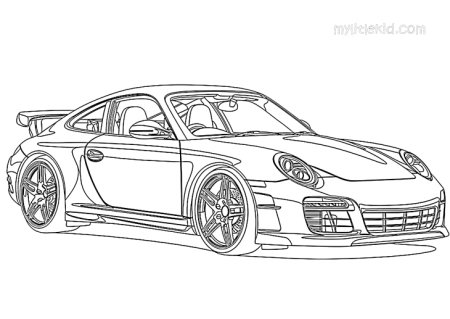 Раскраски Порше 911 турбо