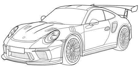 Раскраски машины Порше 911